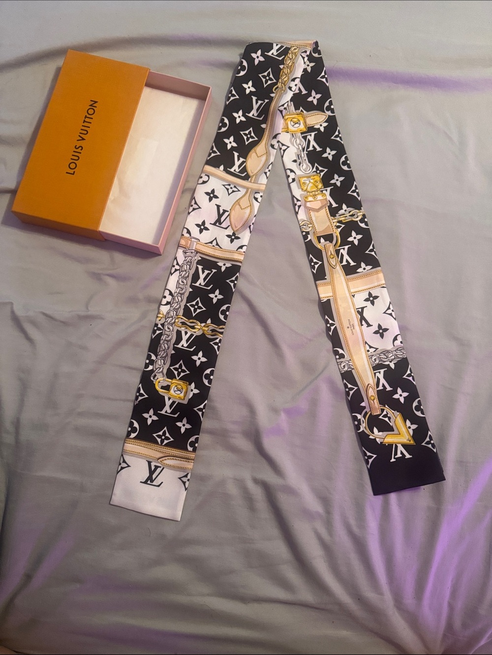 Louis Vuitton Black, White & Gold Monogram Confidential  Bandeau